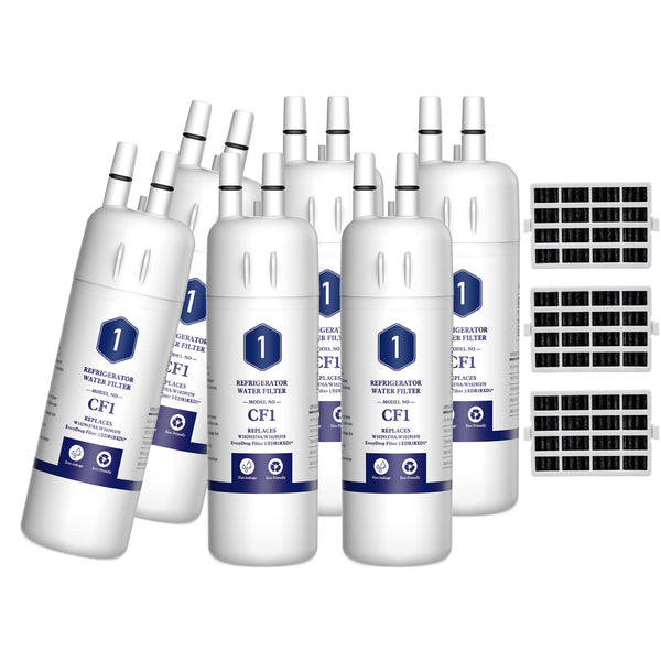 EDR1RXD1 W10295370A 9081 Refrigerator Water Filter with Air Filter 6pk